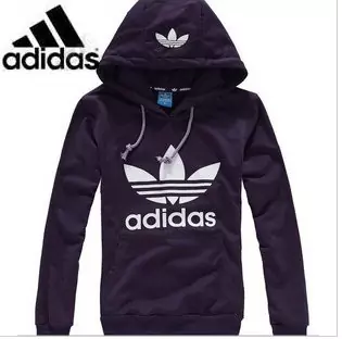 adidas coton veste mode hoodie pas cher 2012-2019U violet blanc